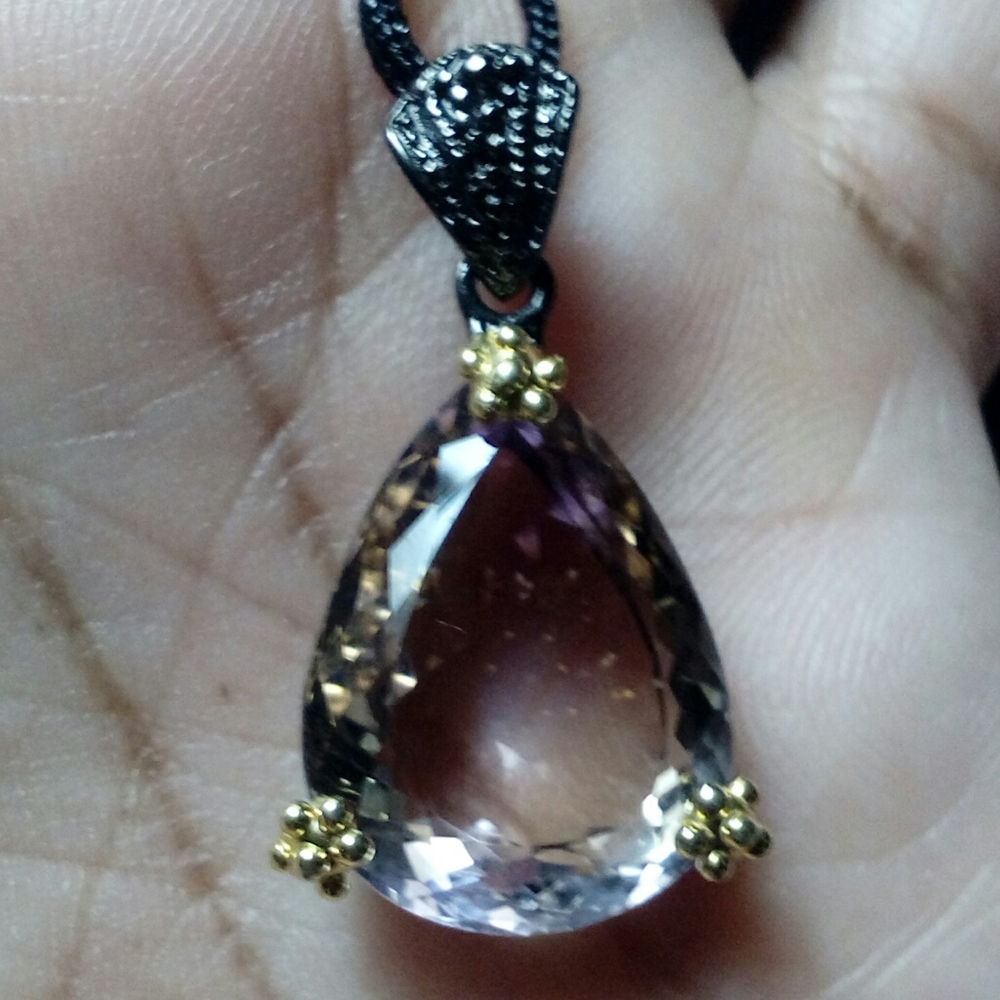 GIFT. Amethyst/Citrine  925. Ametrine. - Picture 5 of 12